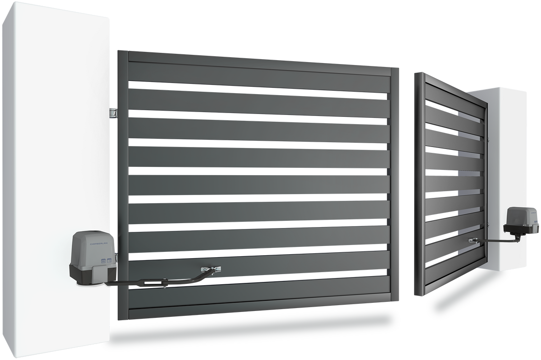 Außentorantriebskit für Flügeltore inkl. Infrarot Lichtschranken-Set und 2 Design- Handsender