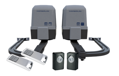 Außentorantriebskit für Flügeltore inkl. Infrarot Lichtschranken-Set und 2 Design- Handsender