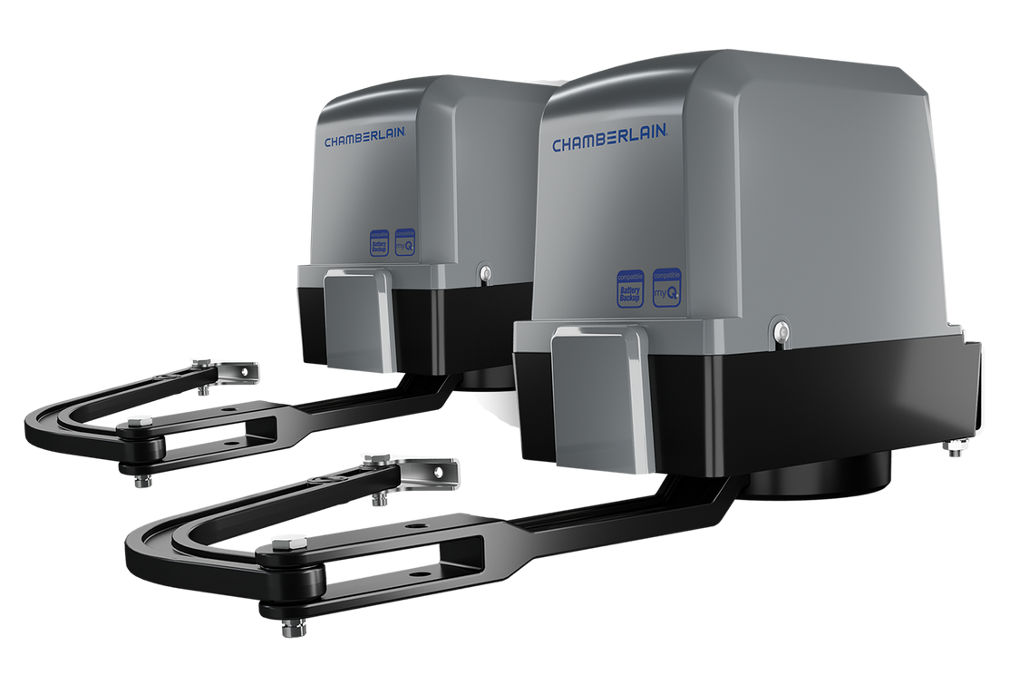 Außentorantriebskit für Flügeltore inkl. Infrarot Lichtschranken-Set und 2 Design- Handsender